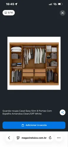 Guarda roupa novo, na caixa