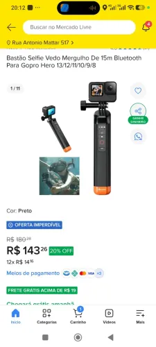 Bastão Flutuante GOPro NOVO