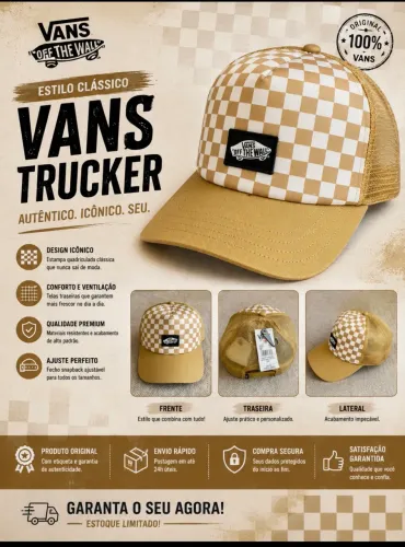Boné Vans Checkerboard - Estilo e Conforto!