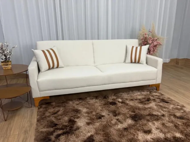 Sofa Cama Luizi 2.09m Linho Entrega Rápida