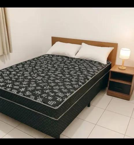 CAMAS CASAL BOX CONJUGADA 20CM COM MOLAS ENSACADAS OU SEM FRETE GRÁTIS