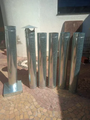 Chamine completa 6 mts de galvanizado novo