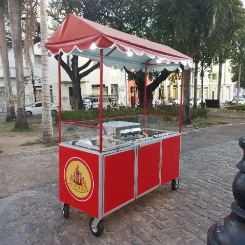 Carrinho gourmet completo para cachorro quente