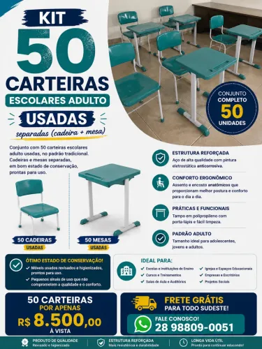 50 carteias escolares