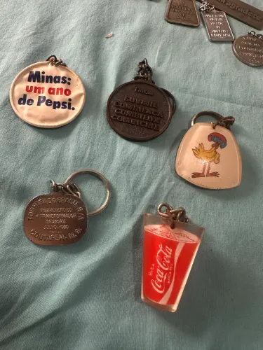 chaveiros publicitários de grandes marcas (anos 70-90)