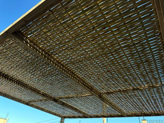 Forro de bambu para pergolados 