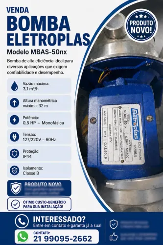 Venda de bomba Eletroplas 
