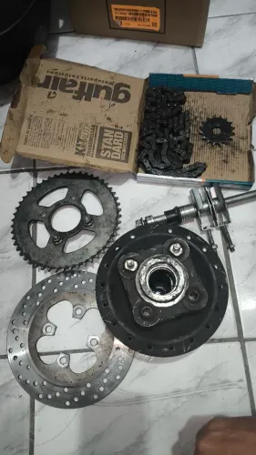 Kit roda traseira shineray EFI s 175 cubo, disco, eixo , tração