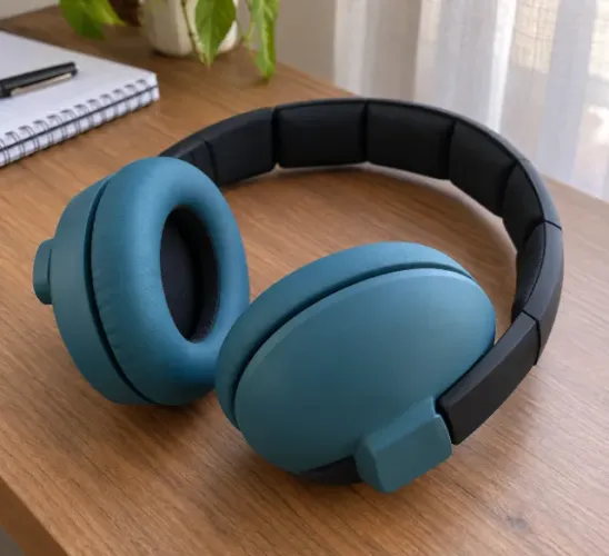 >NOVO< Fone de Ouvido Headphone Azul-Petróleo e Preto