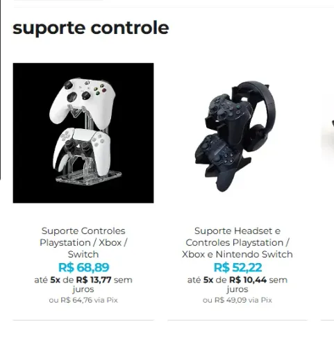 Suporte para Controles de Playstation, Xbox, Nintendo e Similares