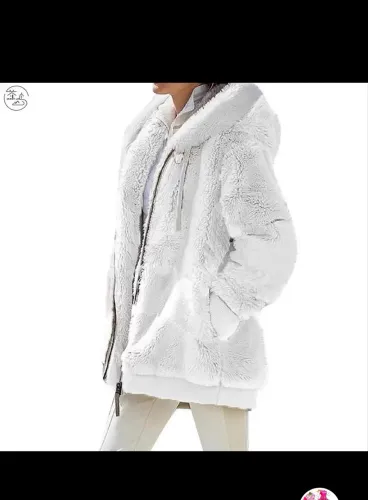 Casaco de pelo plus size