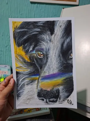 Retrato artístico de pet e pessoas