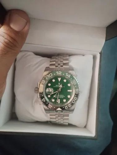 Rolex automático vidro safira