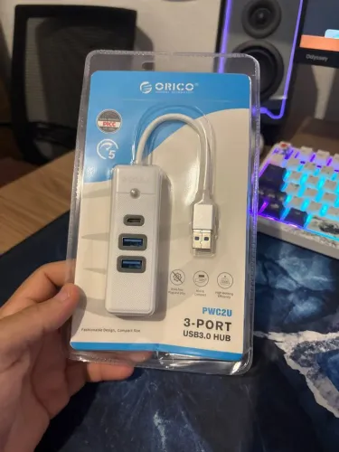 Hub USB 3.0 ORICO 2 Portas para PC e Notebook Novo