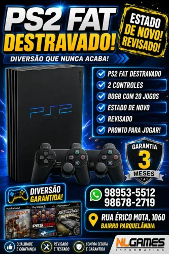Ps2 fat destravado estado de zero