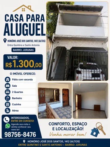 Casa para aluguel no Jurunas