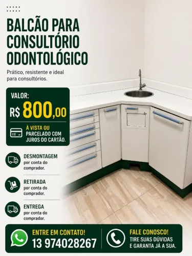 Armário consultório com pia