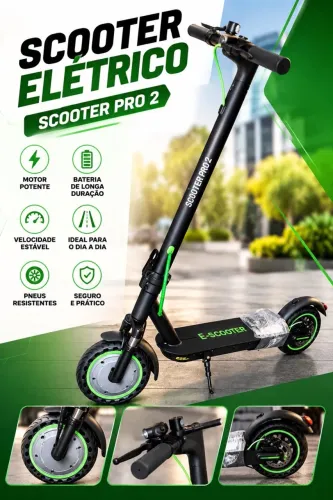 *Patinete Elétrico 350W Com Amortecedor Novo Entregamos Grátis