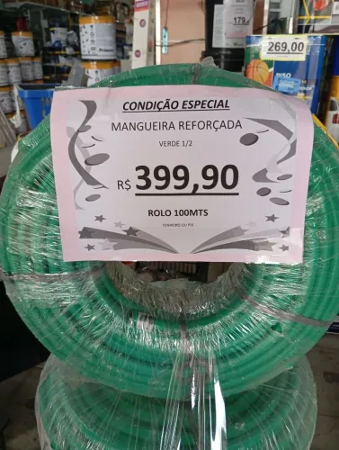 Mangueira Reforçada 100MTS R$399,90un Pix 