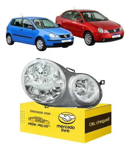 Farol Direito Volkswagen Polo 2003 2004 2005 2006 Direito/passageiro