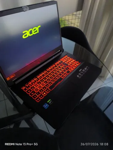 Notebook 17 pol 32 ram 4gb ddr6 de video gamer acer nitro 5