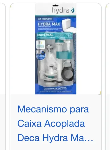 Kit completo caixa acoplada vaso sanitário