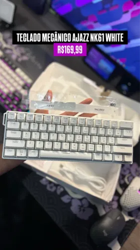 Teclado Gamer White Ajazz NK61 Rgb- Novo
