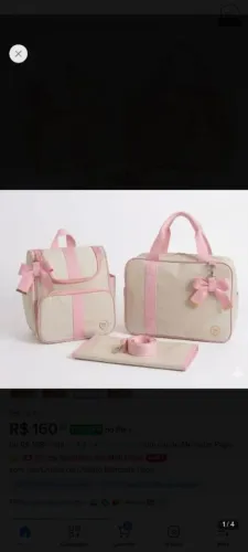 Bolsa de maternidade rosa