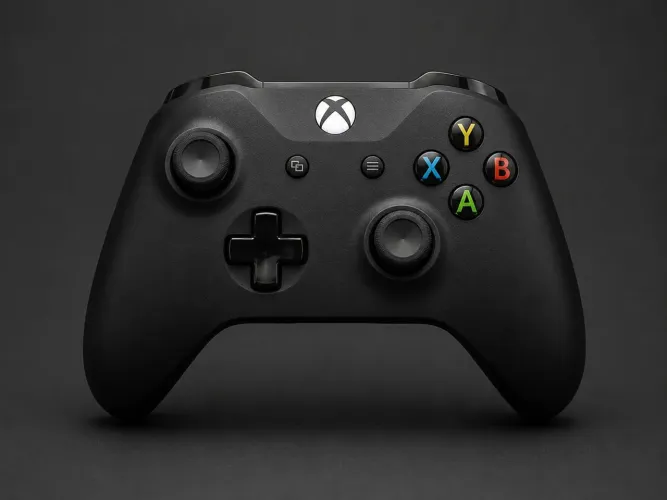 Vendo controle original Microsoft para Xbox One S, na cor preta.