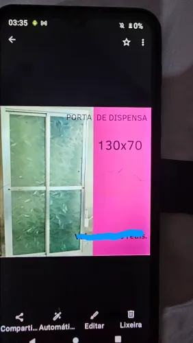VENDO PORTA DE DISPENSA EM ALUMÍNIO 130×70