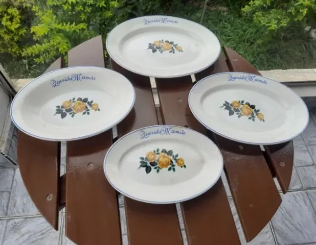 Lote com 4 travessas em porcelana antiga Nadir Figueiredo louça antiga