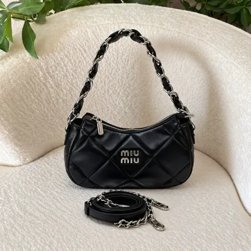 Bolsa Metalassê MIU MIU Premium Feminino de Ombros Preto (24x17x6.5)