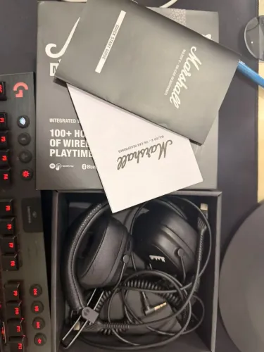 Fone Marshall Major V Bluetooth Preto - completo na caixa