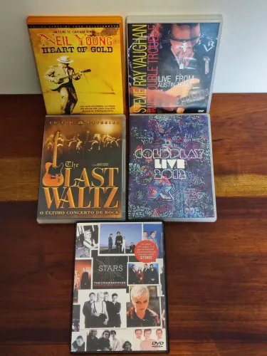 Coleção DVDs Rock: Neil Young, Steve Ray Vaughan, The Last Waltz, Coldplay, Cranberries 