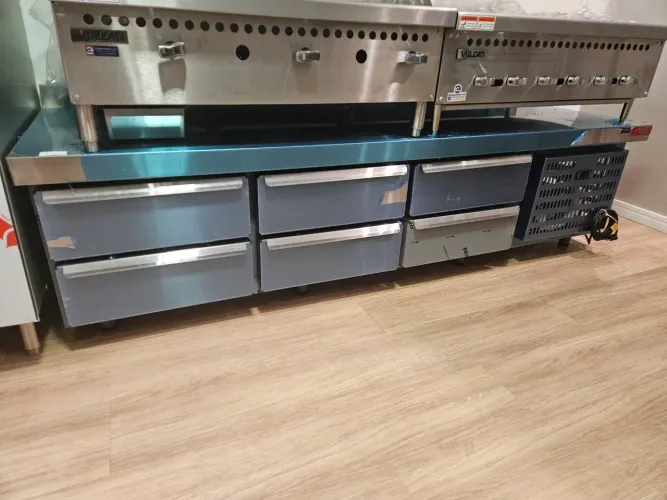 balcão refrigerado 6 gavetas total inox
