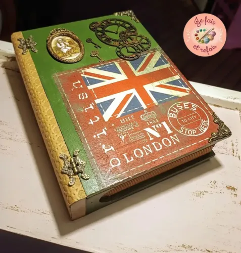 Porta Coisas no formato de Livro - Estilo Inglês