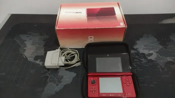 Nintendo 3DS OLD Flame com Caixa Completo Desbloqueado