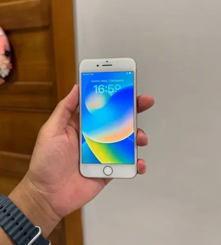 iPhone 8 dourado 128GB Bateria 100%