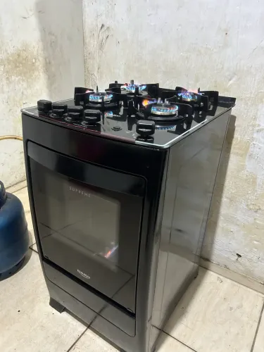 Fogão dako mesa de vidro