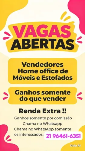 Vendedores home office - Não e CLT