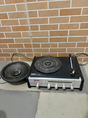 Antiga Vitrola Sonata Belt Drive, Funcionando