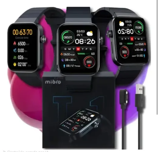SmartWatch Mibro Watch T1 XPAW006 Tela Amoled Prova D'Água Bateria Longa Duração