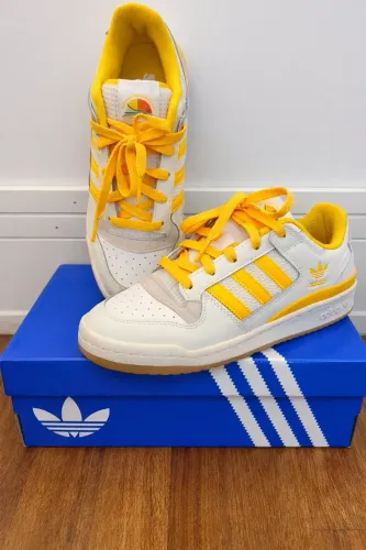 Tênis Adidas Forum Low Original Feminino Nº 37 Branco/Amarelo + Caixa