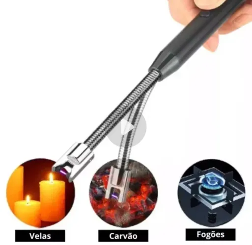 Acendedor elétrico use bateria recarregável