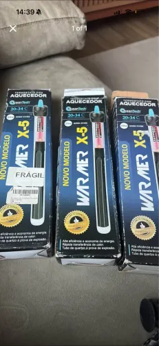 Kit 3 aquecedores com termostato para aquários