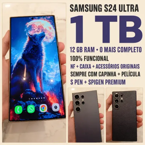 Samsung Galaxy S24 Ultra, versão de 1 TB com 12 GB de RAM ? o modelo mais completo da linh