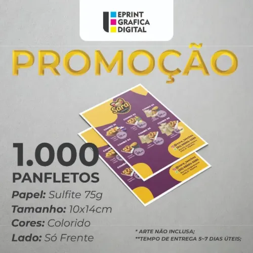 1.000 panfletos 10x14cm Promoção!