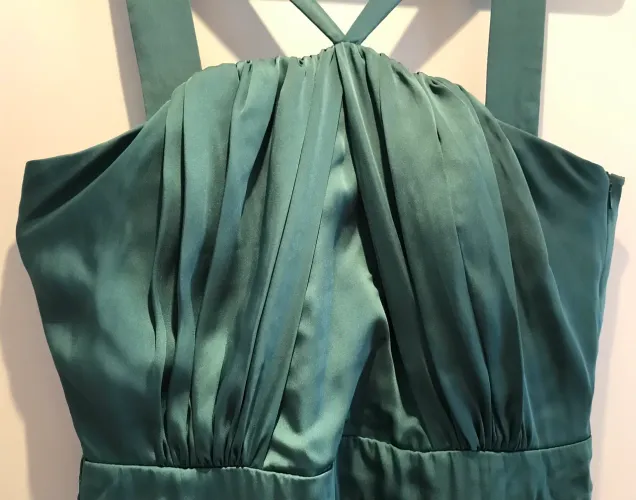 Vestido longo de festa verde