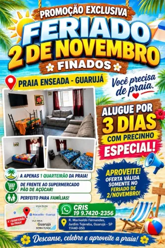 ALUGO APTO EXCELENTE LOCALIZAÇÃO ENSEADA GUARUJÁ