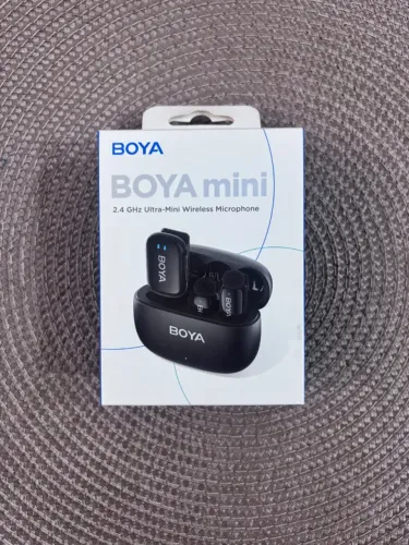  Microfone Boya Mini-18 Sem Fio 100M IA 3.5mm Camera DSLR